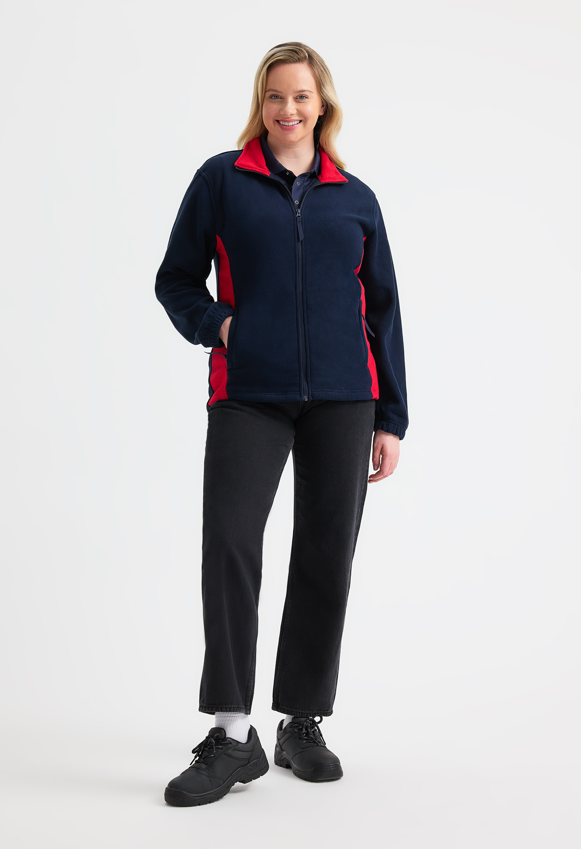 Two Tone Full Zip Fleece Jacket