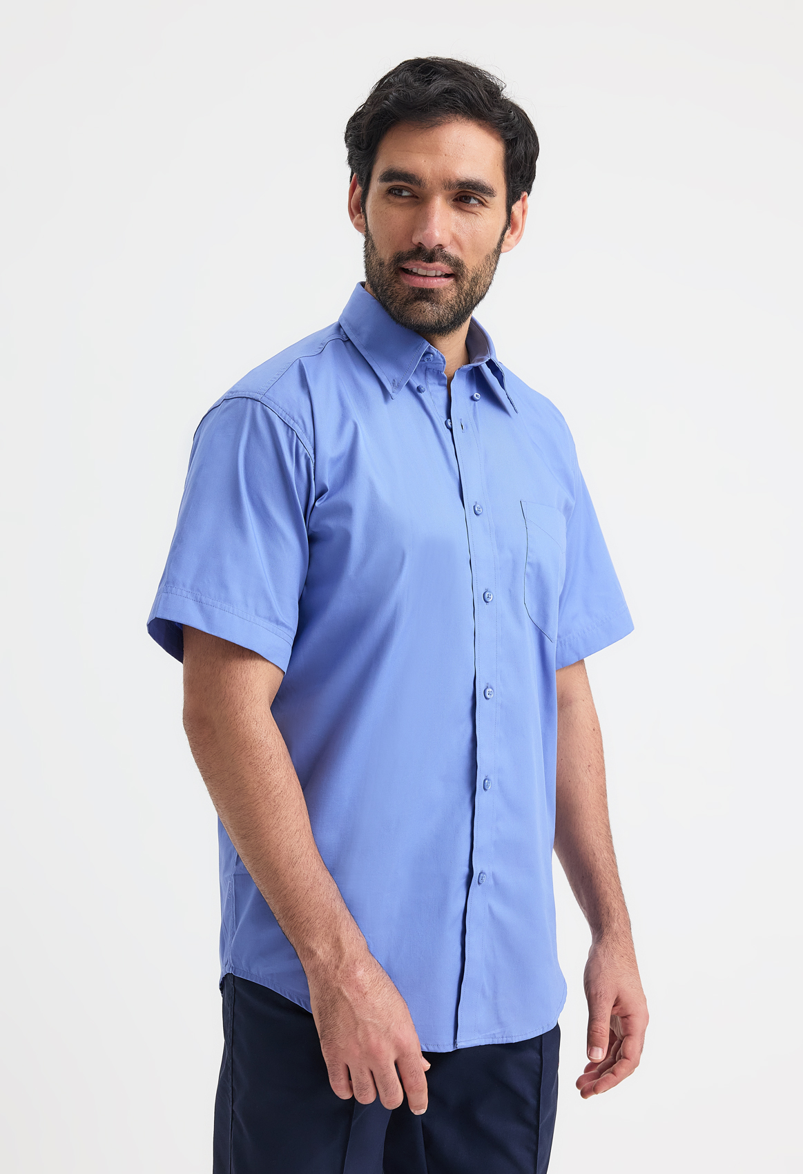 Mens Pinpoint Oxford Half Sleeve Shirt
