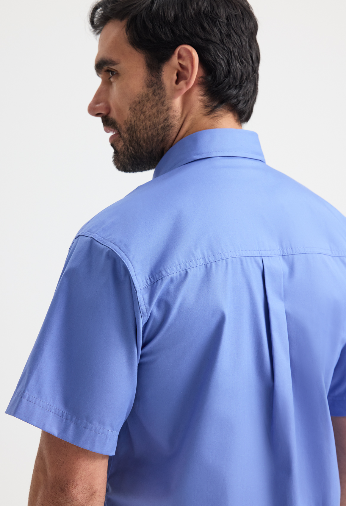 Mens Pinpoint Oxford Half Sleeve Shirt
